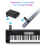 3X Rechargeable Midi Wireless Guitar System Audio Receiver Transmitter Wireless Midi Adapter for Digital Piano Keyboard 4
