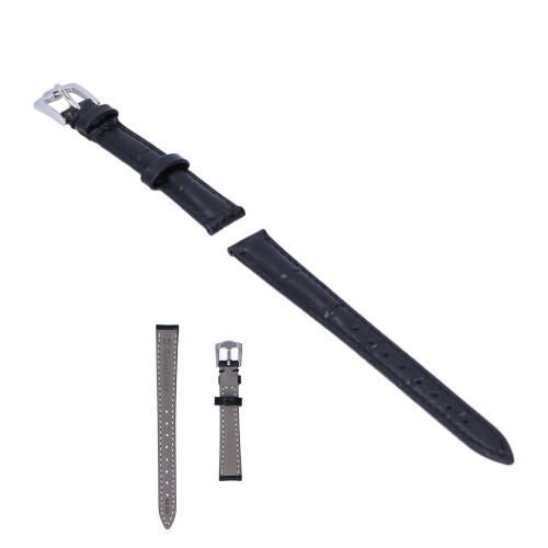 Watch Strap Replacement 18mm Black Unisex Pin Buckle Accessory