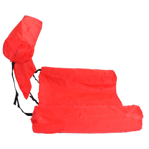 PVC Red Inflatable Foldable Floating Row Pool Float 67x61x57.5cm
