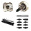 2X 10in1 Short Stubby  Screwdriver for Tight Spots, Cellulose Acetate Fiber Made Handle, Double-Headed S2 Steel Bits 2