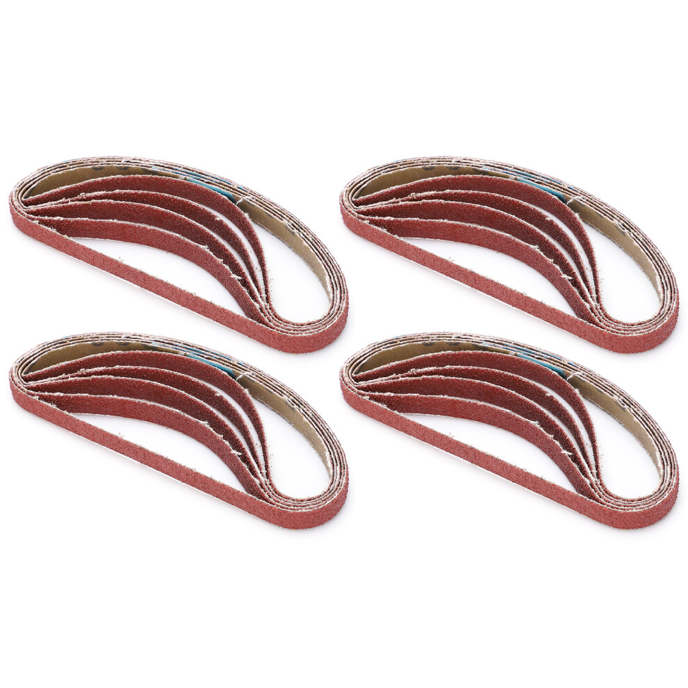 Abrasive Sanding Belts 20Pcs 330X10mm For Sander 120# Replacement Kit 6951391815916