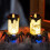 2-Pack Halloween LED Skull Candles, Warm Flickering Light 1