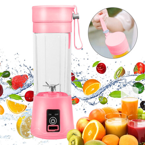 Mini Juicer Cup 380ML Portable Personal Blender with 6