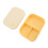 Yellow Silicone Lunch Box 3 Compartments Microwaveable Food Container 10