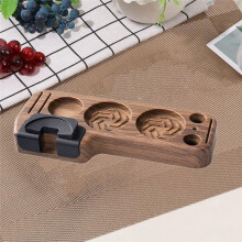Espresso Tamping Station Universal Espresso Tamping Holder Wooden Coffee Portafilters Stand Base for 51/53/54/58 mm