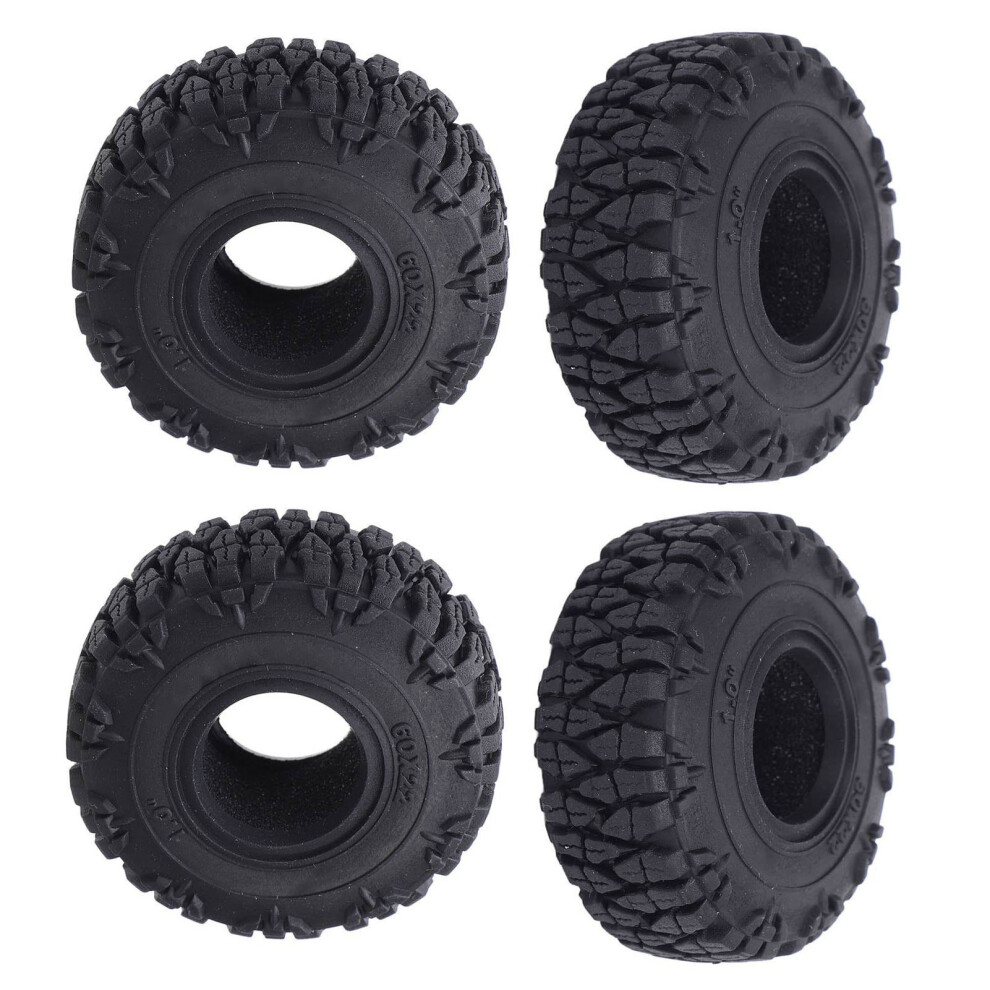 4 Pcs Rc Wheel Tire Set Plastic Enhanced Handling For Axial Scx24 1/24 5061391819553