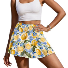 Lemon Print Golf Skorts for Women Size S with Pockets