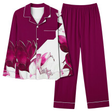 Women's Graphic Print Pajama Set Long Sleeve Top and Ankle