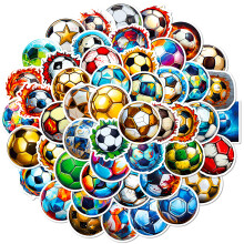 50-pack nya fotbollsklistermärken - Tecknade VM-fotbollsgraffitidekaler