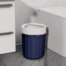 Open garbage bin for office & home, no-lid design, space-saving plastic trash can with pressure ring—compatible with kitchen, living room &