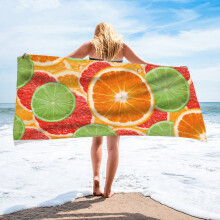 Single-Sided Velvet Beach Towel Printed Microfiber Beach Bath Towel Adult Bath Towel Beach Towel