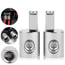 2Pcs Amp Car Audio Power And Ground 1/0 Gauge To 4 Gauge Input Reducer