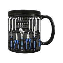 Mechanic Toolbox Mug, Toolbox Coffee Mugs, 11oz Realistic Tool Box Style Ceramic Coffee Cup, Microwave & Dishwasher Safe Gift for Dad Husband Him