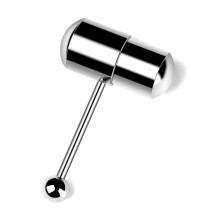 Stainless Steel Vibrating Tongue Tongue Piercing Vibrating Tongue Piercing Body Jewelry Fashion Decoration Silver