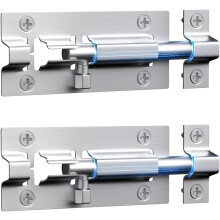 4 Pack Sliding Door Lock, 3 Inch Barrel Bolt Latch, with 12 Screws Sliding Door Lock, Thickened Stainless Steel Door Lock Latch