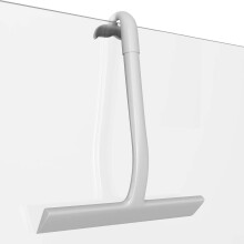 Shower Squeegee For Glass Doors, Hang Anywhere Silicone Shower Squeegee With Hook Design For Easy Hanging And Cleaning (Black)