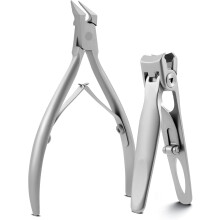 Ingrown Nail Clippers Set - Wide Jaw Nail Clippers for Thick Ingrown Toenails - Heavy Duty 3CR13 Stainless Steel Ingrown Toenail Tools for Seniors