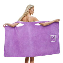 Tank Top Towel Robe, Tank Top Towel Wrap, Plus Size Women's Wearable Shower Skirt, Oversized Body Wrap Button Design (C,Medium)