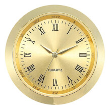 Metal Clock Dial with Roman Numerals 36mm Gold