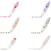 Caneta com fita adesiva para decoração de renda DIY, borrachas fofas e adesivos para scrapbooking, diário e planner – Compatível com