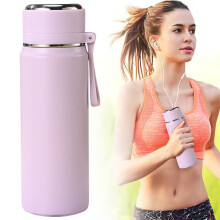 Isolierte Wasserflasche (350 ml), Mini-Reisebecher aus Edelstahl, Thermoskanne für heiße und kalte Getränke, auslaufsicher, wiederverwendbar,