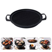 BBQ Roasting Pan Non-Stick Indoor Barbecue Tray Black 1 Pack