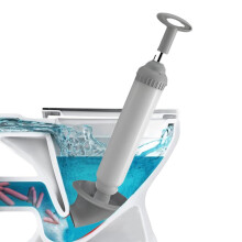 Verbeterde hogedruk toiletontstopper, multifunctionele luchtpomp voor badkamer, douche, keuken en vloer – donkerblauw
