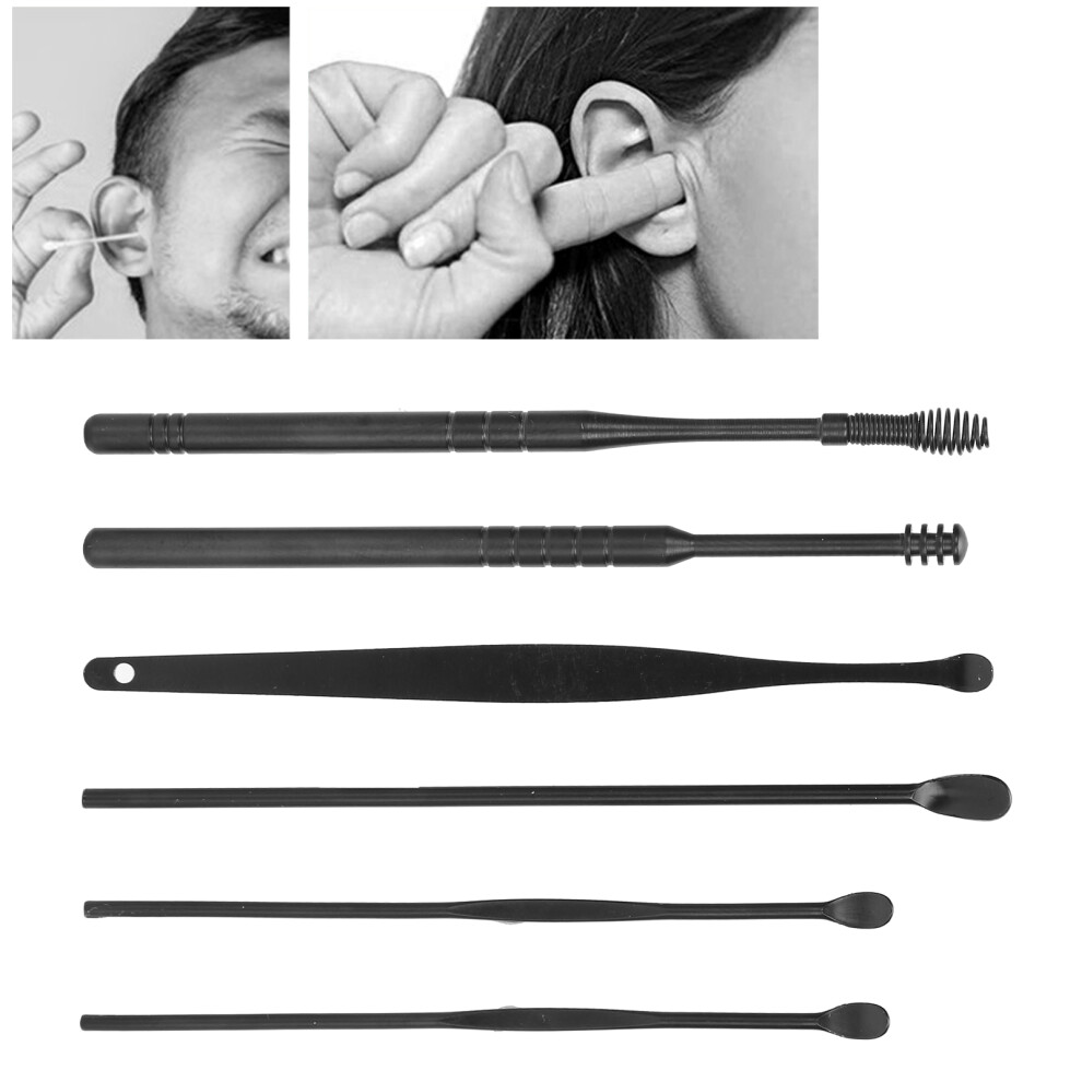 Earwax Removal Tool Set U Shape Spiral Ear Cleaner Compact Travel Set