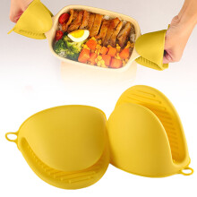 Silikonový držák na hrnce do trouby, roztomilé kuchyňské rukavice, silikonové gumové rukavice do trouby s úchopem pro fritézu, pečení,