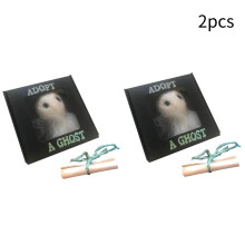 Mini bambole di peluche a forma di fantasma, giocattoli spettrali in feltro di lana per Halloween, regalo divertente per familiari e amici - 2 pezzi,