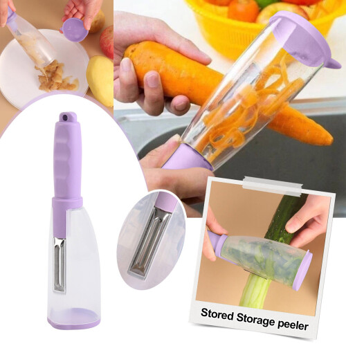 1PCS Vegetable & Fruit Peeler for Melon, Potato – Storage-Type Kitchen Peeler