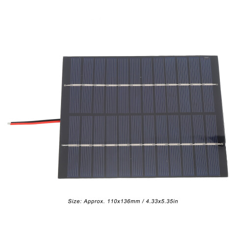 2W 12V Polykrystallines Solarmodul Ladegerät 110x136mm 1