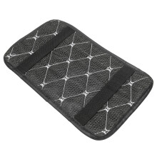 Sleek Black Armrest Box PU Pad