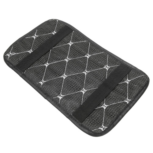 Sleek Black Armrest Box PU Pad