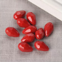 Teardrop 5x3 7x5 12x8 15x10 18x12mm Faceted Crystal Glass Loose Crafts Beads lot-12x8mm(30pcs)-Opaque Red