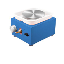 Electric Pottery Wheel with Foot Pedal and Detachable Basin