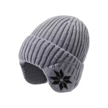 Kids' Windproof Knitted Beanie with Earflaps, Arctic Wool-Lined, Cold-Resistant to -15C – Compatible with Outdoor Activities