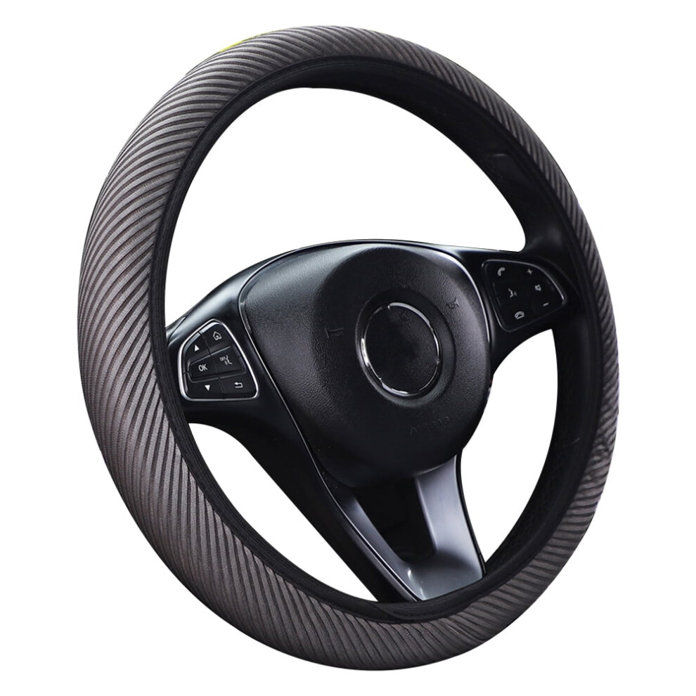 Striped Mesh Steering Wheel Cover Â No Rubber Rings, Compatible With Most Cars Grey 9448483640022