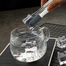 Stainless Steel Ice Tong - with Teeth, Mini Metal BBQ Tong, Sawtooth Kitchen Clips - Great for Ice Bucket, Sugar, Hotel Food, Tea Party - Silver
