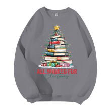 Vintage Men's Crewneck Sweatshirt Mens Holiday Fashion Pullover Sweatshirt Christmas Fall Graphic Print Hoodless