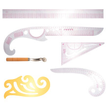 1Set French Curve Ruler Assorted Color Curved For Beginners Enthusiasts Tailor Craft Tool