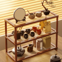 Wood 3-Tier Coffee Station Desk Organizer 18 Inch