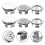 Topbathy 6pcs Bathroom Sink Overflow Plug Silver Plastic Overflow Drainage Bathroom Renovation 1