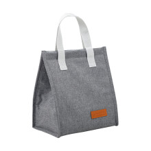 Insulated Lunch Bag Gray Large Leakproof Reusable Tote