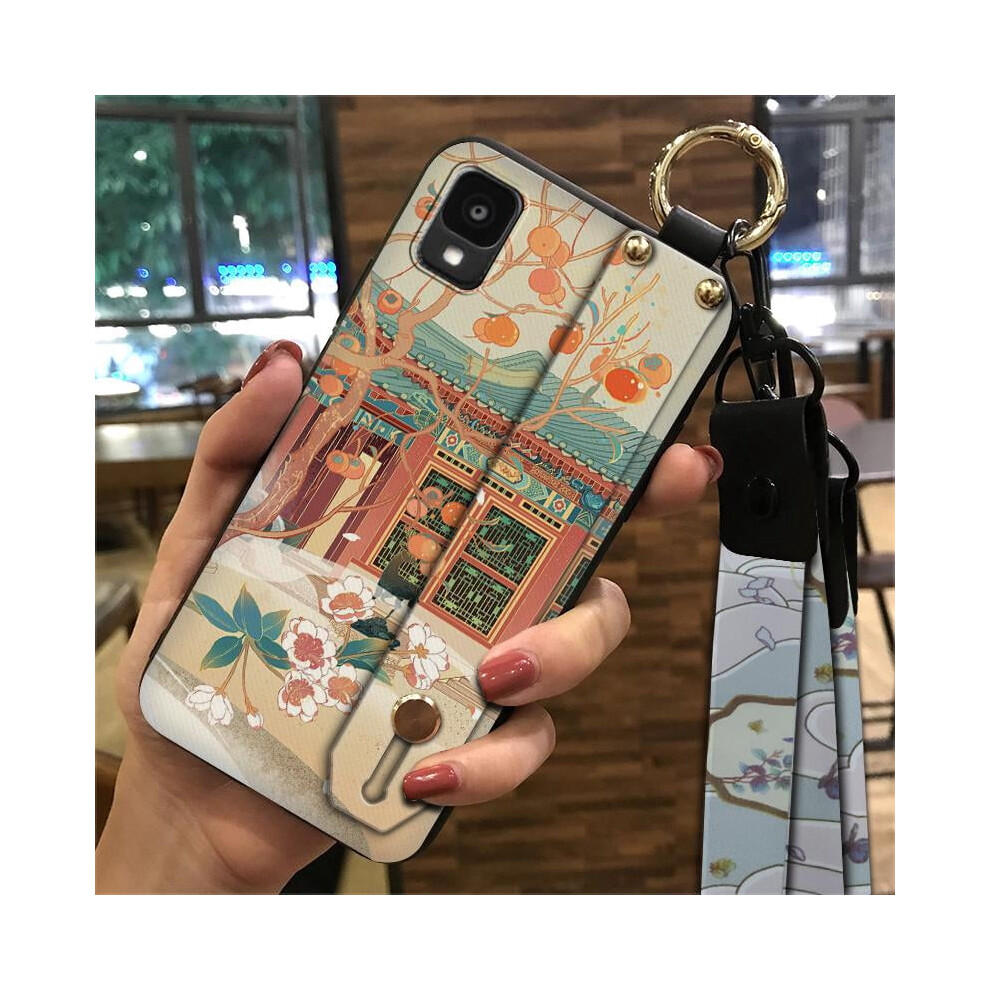 Phone Case Compatible With Tcl 30Z/30Le/T602dl Â Shockproof, Waterproof, Dirt-Resistant, Chinese Style, Silicone, Kickstand, Wristband 9448483781350