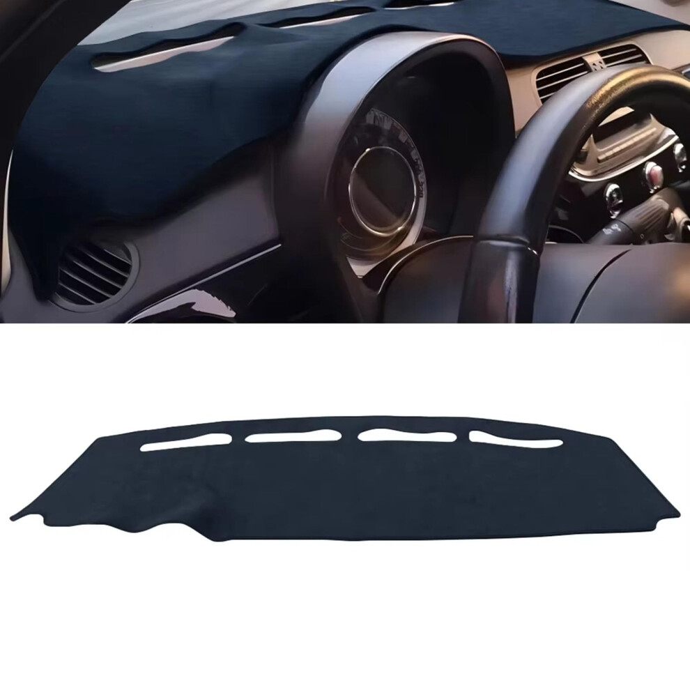 Dashboard Cover Mat For Fiat 500 500C 500E 20072024, Nonslip Leather Dash Protector With Uv Heat And Antiglare Protection, Custom Fit Lhd 9330225108733