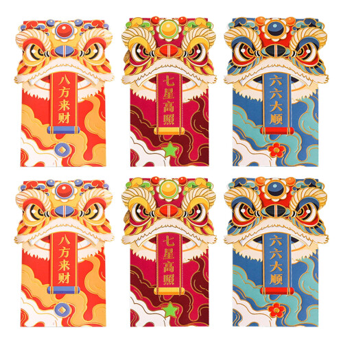 Red Foldable Bag Cartoon Design 6 Pieces 1