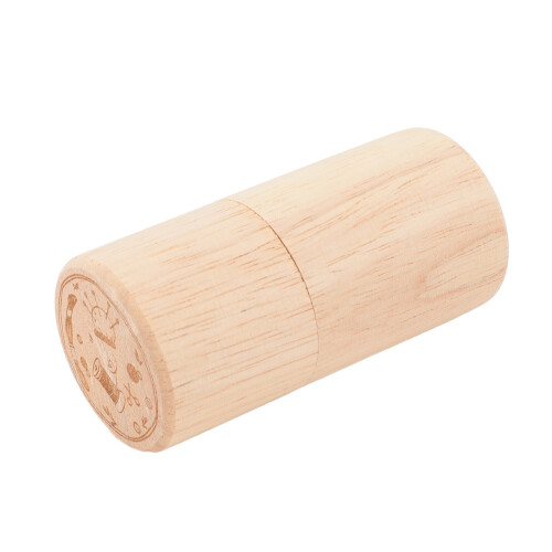 Large Beech Wood Round Sewing Pin Cushion Box – Multifunctional, 8.5x4cm 1