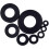 500Pcs Nylon Flat Washers Thick Flat Sealing Black Plastic Washers Form M2-M10 3