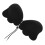 Silicone Strapless Wireless Push-Up Bra Black B Cup 16